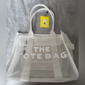 Marc Jacobs White Clear 'The Tote Bag' with White Trim